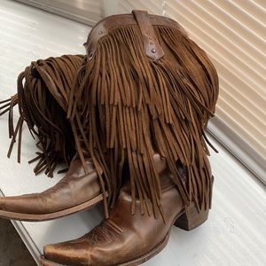 Corral Vintage Fringe Boots Size 10